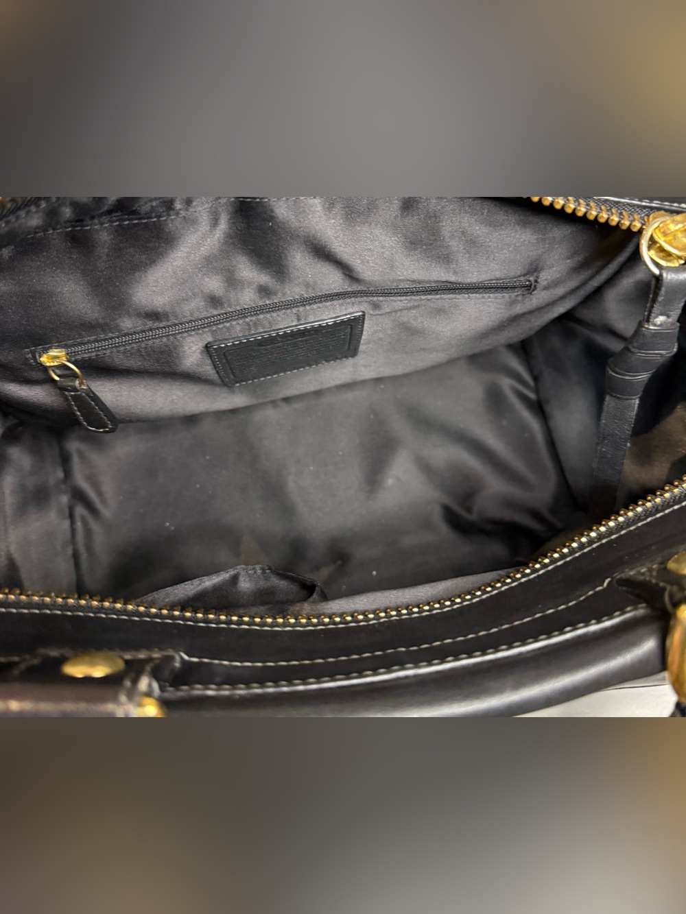 Coach Legacy Bleeker 2007 11435 Black Jaquard Black leather trim Matching Wallet - Picture 8 of 13
